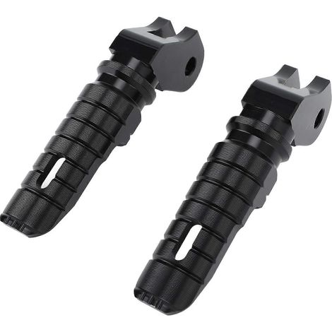 Repose-pieds avant pour moto, poignée courte antidérapante, en alliage d'aluminium robuste haute résistance, compatibles avec la T100, noir (1/4)