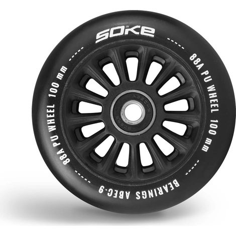 Roues de scooter W100 mm noires 2 pcs (1/2)