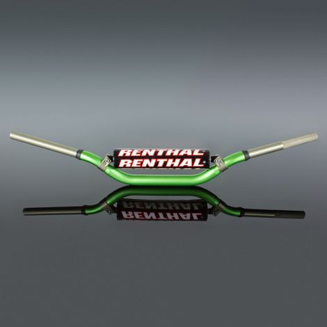 Manubrio Renthal Green MX Twinwall 28,6 mm con schiuma CR/CRF 04-13 KX/KXF 06-13 in alluminio (1/5)