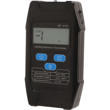 Betonthermometer mit LCD-Anzeige, Gebäudetemperaturmessgerät und Messleitung (1/5)