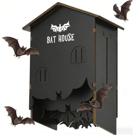 Nichoir Chauve Souris en Bois 3 Chambres, kit DIY Facile à Assembler. pour Jardin et Mur, ce nichoir Chauve Souris résistant aux intempéries Offre Un abri Naturel Optimal (1/5)
