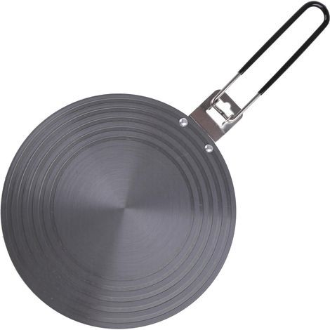 Glass induction cooktop adapter plate with folding handle, 24 cm diameter, 4 mm thick (1/5)