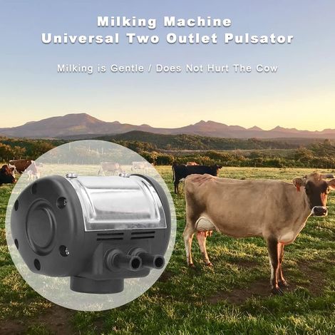Pulsateur de Machine à traire, Pulsateur à 2 Sorties en Plastique pour Machine à traire de Moutons de Vache, Accessoires de Universel Machine à traire, Équipement agricole (1/4)