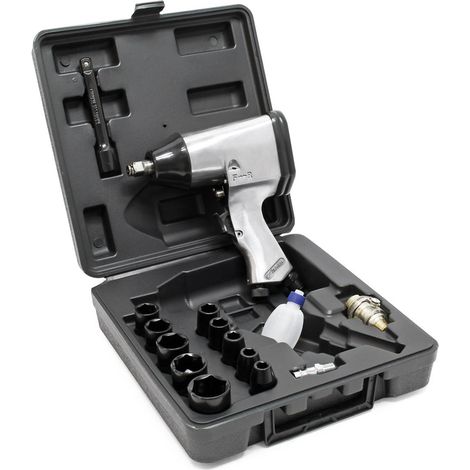 Clé à choc / boulonneuse air comprimé en coffret 17 piéces