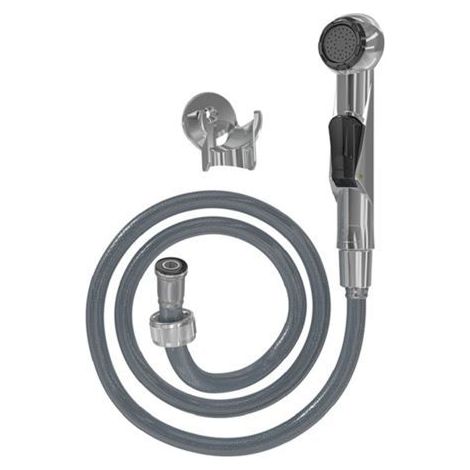 Ducha higiénica - 4033-PLS - Cromado - Manguera de PVC 120cm - Botón de control interno