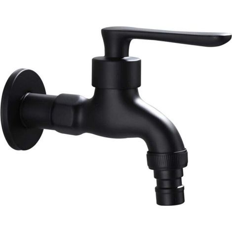 Robinet Exterieur Jardin Robinet Vintage pour Eau Froide avec Monocommande Interface (Sorties 1/2" - EntréE 1/2") 1 Convertisseur (3/4"), Convient pour Le Jardin, Machine à Laver, Longueur 11 Cm (1/4)