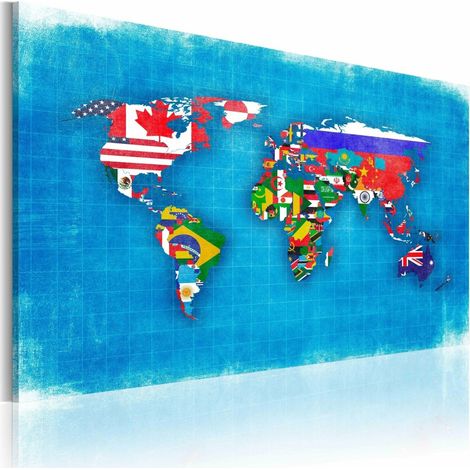 Tableau drapeaux du monde - 120 x 80 cm (1/3)