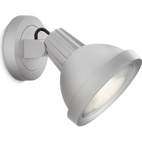 Applique myGarden alluminio 1x20W grigio base tonda h. 25,6 cm