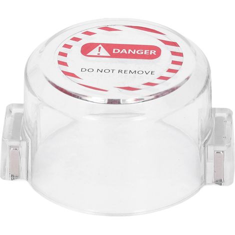 Ortviai Couvre-bouton d'arrêt d'urgence magnétique rond en polycarbonate transparent BD-H01-7