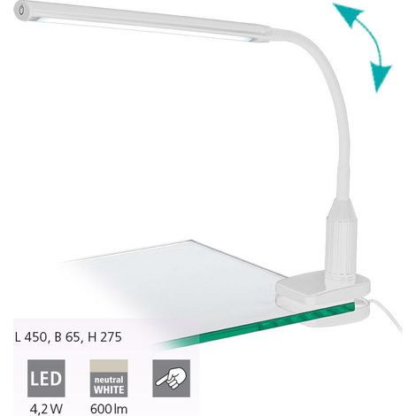 Lampada Da Tavolo Contemporanea Laroa Policarbonato Bianco Led Integrato 4,2W (1/4)