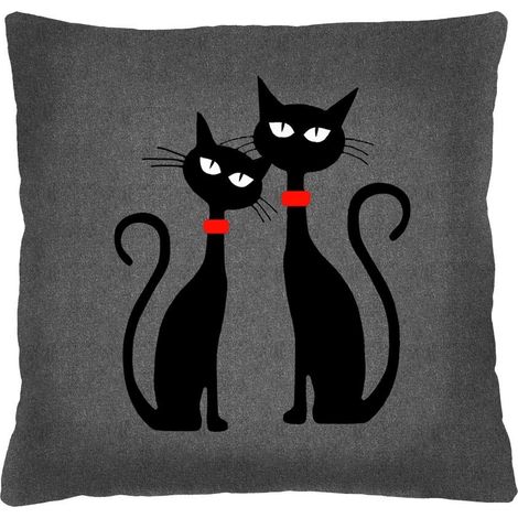 Cojín - Gatos negros - 50x50 cm