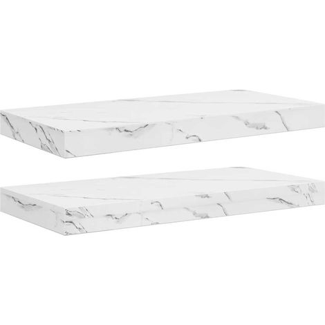 Estante de pared 2 pcs Mármol 50 x 23,5 x 4 cm vidaXL