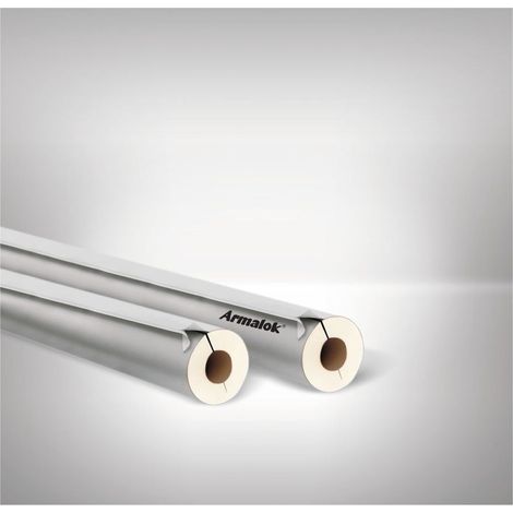 Armacell Armalok Rohrschalen Isolierung selbstklebend 50GEG Kupfer-/Eisen-Rohr 15/13,5mm PVC, Stärke 20mm grau, einseitig offen