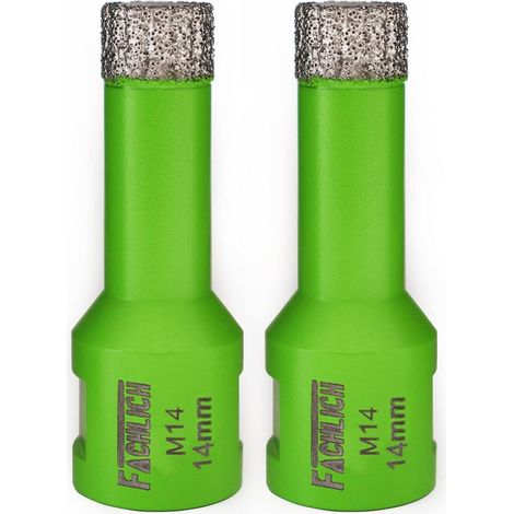Diamantbohrkronen vakuumgelötet Lochsäge Fliese Beton 2 14mm (1/5)