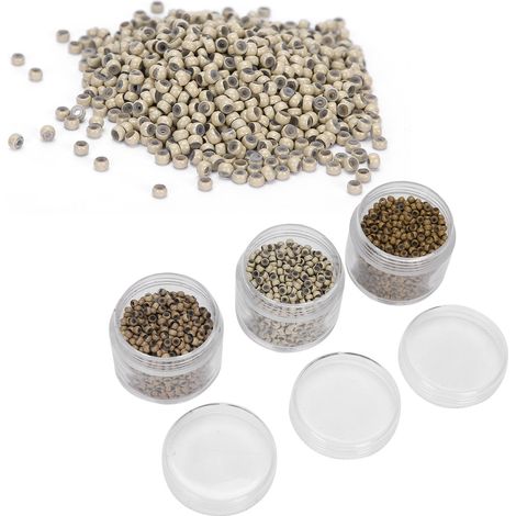 3 Bouteilles de Perles en Silicone pour Extensions de Cheveux Micro-anneaux 3.0mm, Lot de 3 avec Tailles 6, 8, 13 (1/5)