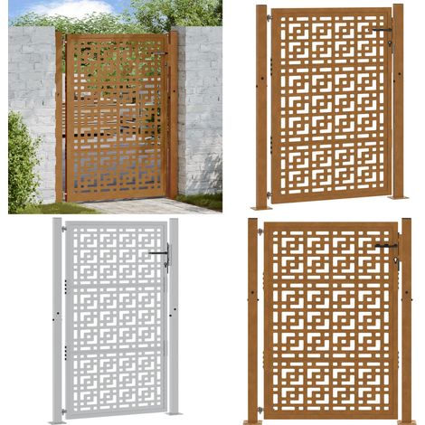 vidaXL Gartentor 105x155 cm Wetterfester Stahl Kreuz-Design (1/5)