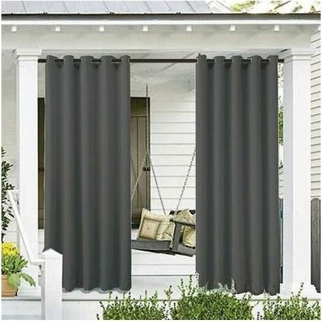 Rideaux extérieurs Jardin Patio Gazebo Rideau occultant Coupe-vent Protection UV Résistant à la moisissure, Rideaux (1/3)