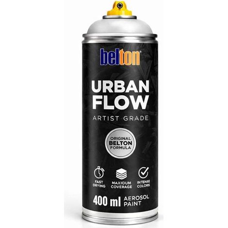 Bombe de peinture - Argent - Belton - Urban Flow - 400ml - Haute couvrance