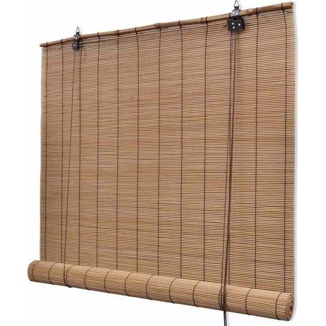Store enrouleur en bambou, marron, 100 x 160 cm (1/5)