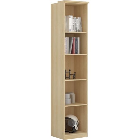 Estantería Nolcala 100 , Abierto, Aglomerado laminado, Número de puertas: 0, Número de cajones: 0, 217x45x43cm (1/2)