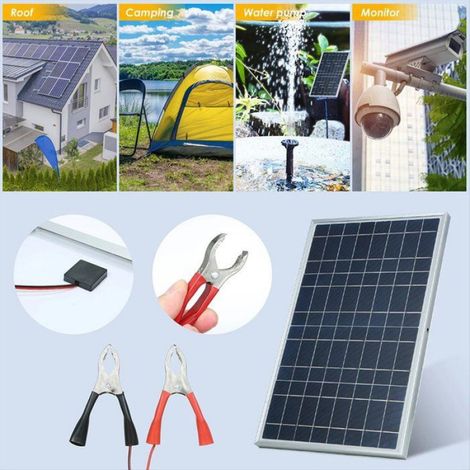 Kit de Panneau Solaire 12 V Complet Générateur de Cellules Solaires Rechargeables Extérieures Portables de Puissance 30 W pour la Ma (1/5)