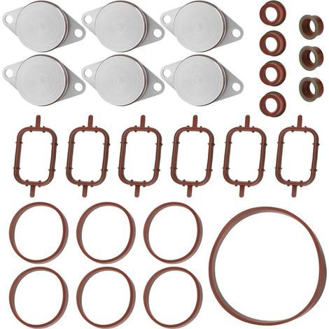6 x Jeux de Joints Collecteur d'Admission 32mm, Suppression Clapets d’Admission de Réparation Compatible pour E87 E46 E90 E91 E92 E93 E39 E60 E83 E53 (1/5)