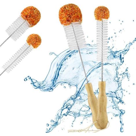 Flaschenbürsten Set 35cm+33cm kratzfrei für SodaStream, Vasen, Karaffen (1/5)