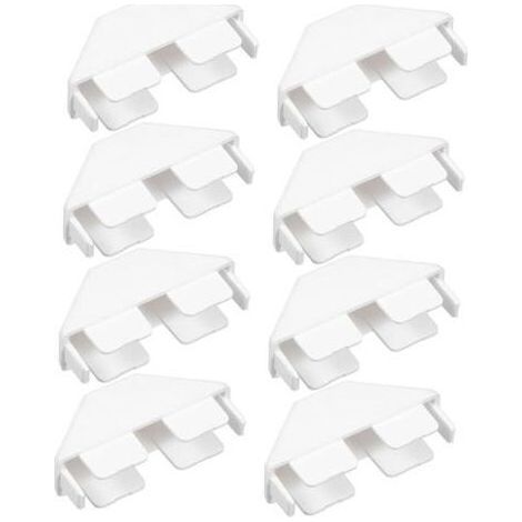 8 Pièces Chapeau De Clôture Accessoires Pour Poteaux De Clôture Capuchons De Poteaux De Garde-corps Support De Poteau De Clôture Capuchons De Poteau De Pont Pvc Blanche 7.642.2cm (1/5)