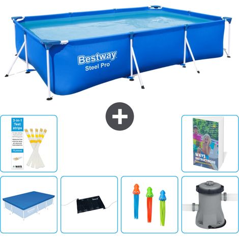 Bestway Steel Pro Rechteckig - 300x201x66 cm - 7-teilig  S37 (1/5)