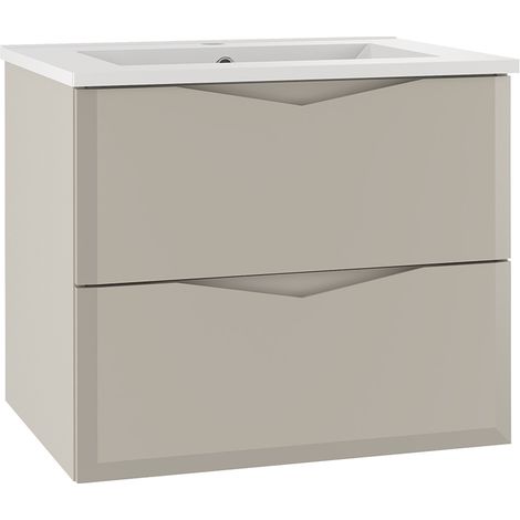 Meuble simple vasque encastrée 60cm Ellie Cachemire