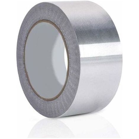 Ruban adhésif aluminium 1 pièce, bande étanchéité alu 48 mm x 30 m, rouleau puissant anti-fuite argenté pour réparation aération, climatisation et tuyau de ventilation (1/4)