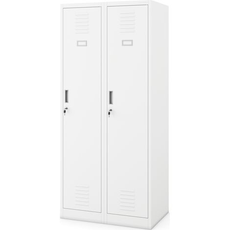 Kleiderspind Umkleideschrank mit 4 Fächern KACPER, 800 x 1800 x 500 mm, weiß