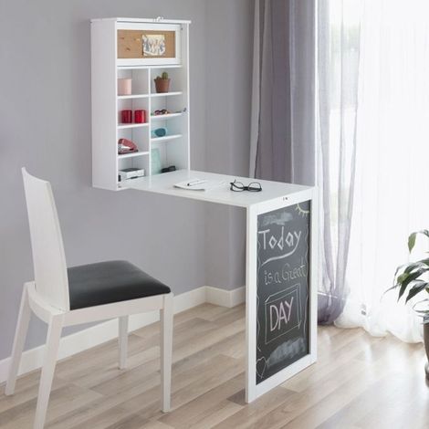 Bureau Mural Rabattable Foldee Table W