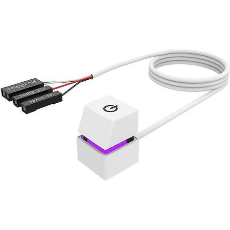Interrupteur de bureau portable à LED de 2 m pour PC, bouton marche/arrêt externe, câble d'extension (1/4)