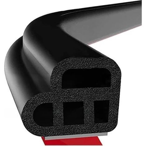 Guarnizione per portiera auto a doppio strato, guarnizione in gomma, tipo L, isolamento acustico in gomma, compatibile con le guarnizioni per auto (1/5)