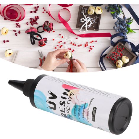 Résine époxy cristalline artisanale polymérisable aux UV, haute transparence, anti-jaunissement, colle sans traces, 200 g (1/5)