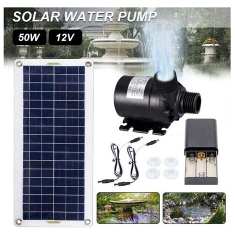 50W Pompe a eau solaire sans balais 800L/H Ultra silencieuse Moteur SubSN Decoration de fontaine de jardin
