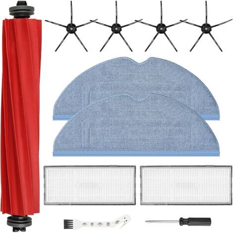 11 - Accessoires Robot Aspirateur - Kit Entretien Roborock S7 - Brosse Principale Et Filtre HEPA - Pour S7 MaxV Ultra Et Pro Ultra - Noir - 20x15x5cm