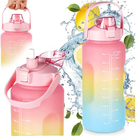 Auslaufsichere Trinkflasche mit Skala für Sport und Reisen, 2 l XXL (1/5)