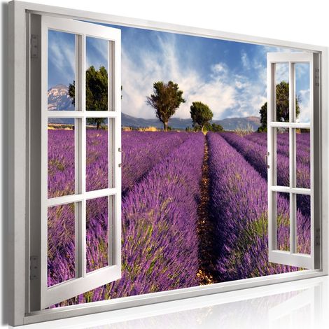 Tableau Champ de Lavande (1 Partie) Large - 120 x 80 cm (1/3)