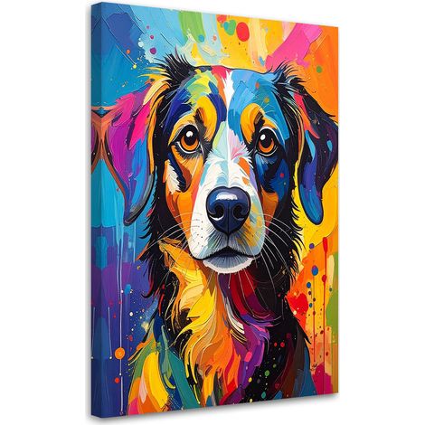 Tableaux, Chien coloré animaux,20x30 (1/4)