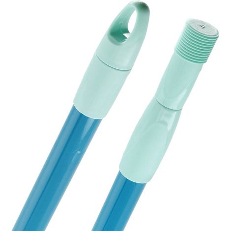 Manche metal telescopique 130 cm avec embout de suspension tournant finition laquee - bleu canard/aqua - Tendance (1/3)