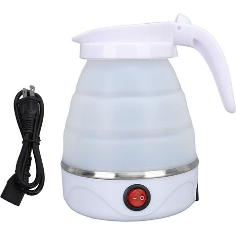 Bouilloire électrique pliable 0,6L 600W, chauffe-eau rétractable en silicone portable pour voyage et camping, prise US 110V (1/5)