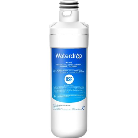 Waterdrop WD-F46 Filtre à eau pour réfrigérateur, compatible avec LG® LT1000P®, ADQ74793501, ADQ74793502, 46-9980, 9980,1 pièce (1/5)