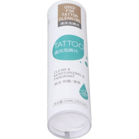 Comprimé Nettoyant Tatouage Effervescent, Doux et Non Irritant pour Soins de Peau Post-Tatouage (1/5)
