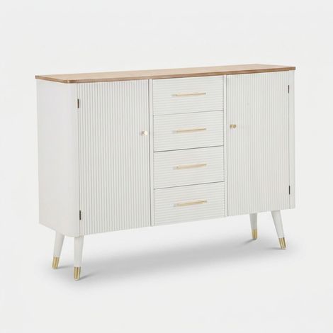 Wohnzimmer-Sideboard Matera aus Holz mit 2 Türen und 4 Schubladen (1/5)
