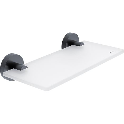 Nimco Tablette Verre L. 20 Cm, noir mat, Unix noir mat UNC 13091B-20-90 (1/3)