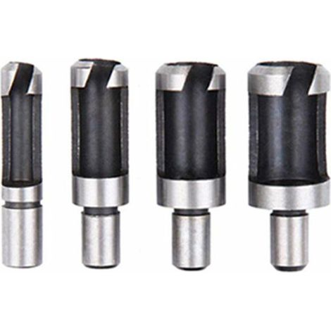 YMYNY Fraise Bouchonner Bois Lot de 8 Mèche Bouchon Bois Foret Faire Cheville Outil de Coupe pour Faire une Bois Bouchon Cheville Tourillon Goujon Tenon Dowel (1/4)