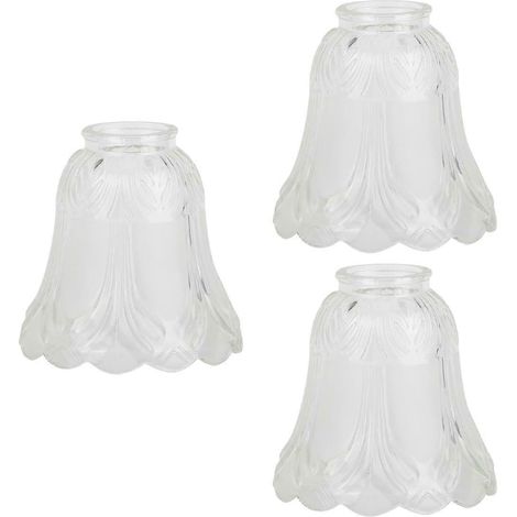 Lampenschirm aus mattiertem Glas, Muschellampenfassung, Kronleuchter, Wandlampe