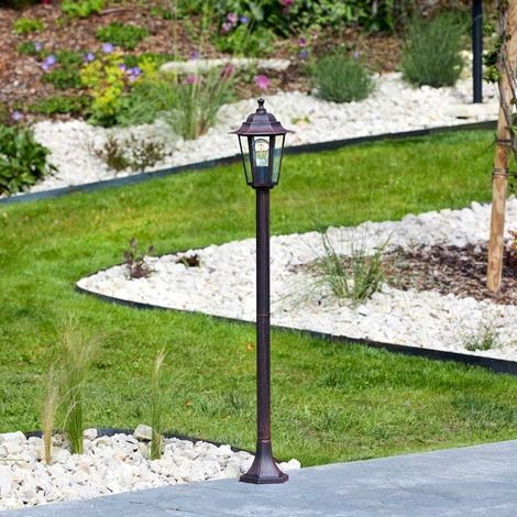 Potelet Lumineux Extérieur 60W max E27 Fonte Rouille LOAN